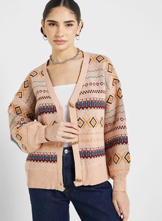 Printed Cardigan