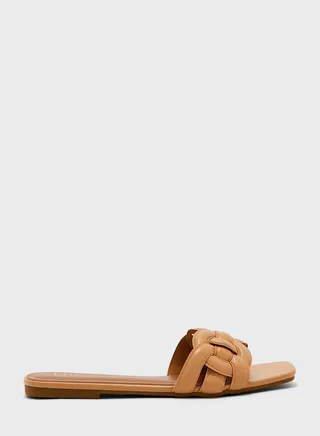 Braided Strap Flat Sandals
