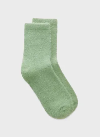 Fur Detail Crew Socks