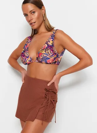 High Waist Tie Detail Shorts