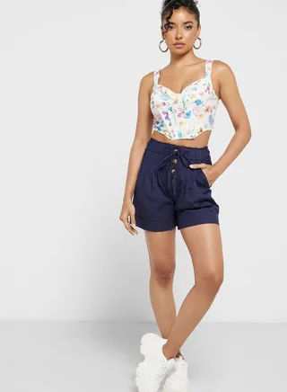 Tie Up Detail Shorts