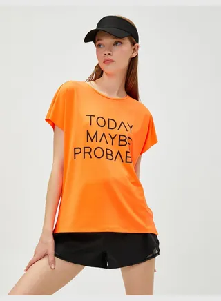 Oversized Sport T-Shirt Slogan Printed