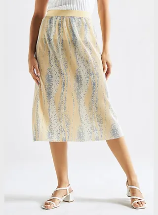 Printed High Waist Skirt