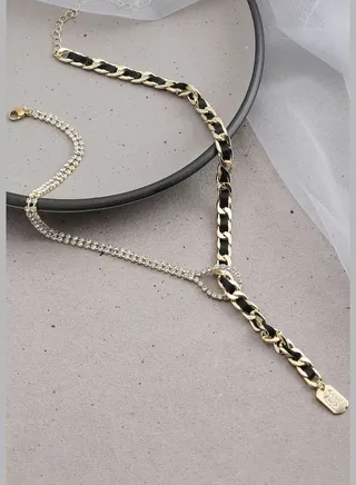 Gold Plated Party Designer Stone Necklace For Women