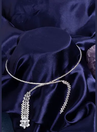 Silver Plated Designer Stone Necklace