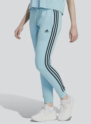 Essentials 3-Stripes French Terry Cuffed Sweatpants