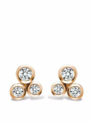18kt rose gold Bubbles diamond stud earrings