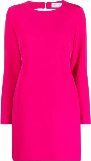Long-Sleeve Backless Minidress