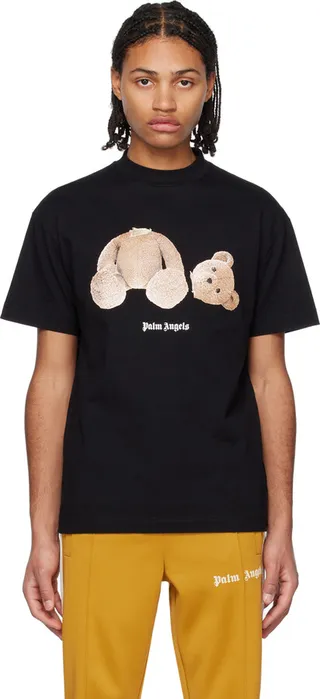 Palm Angels Black PA Bear T-Shirt