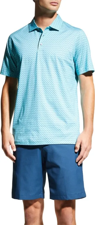 Men's Victor Ooohcotton Tech Polo Shirt - Palm Tree
