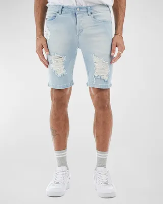 Men's The Thrift Distressed Denim Shorts - BCI Cotton