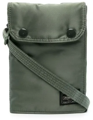 Logo-Patch Metallic Messenger Bag