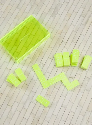 Premium Neon Lucite Dominoes Game