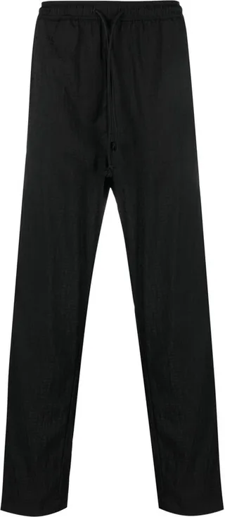 Logo-Jacquard Straight-Leg Trousers