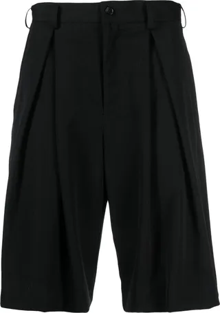 Pleat-Detail Tailored Shorts