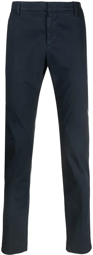 Slim-Fit Cotton Trousers