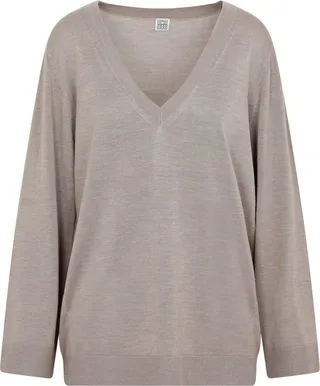 V-neck Long-sleeved Jumper