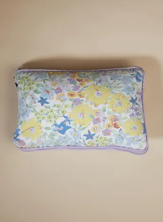 Handcrafted Floral Convertible Cushion Throw