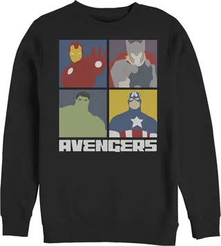 Men's Marvel Avengers Assemble Sweatshirt - Black - 3X Large