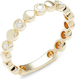 14K Yellow Gold & 0.12 TCW Diamond Ring