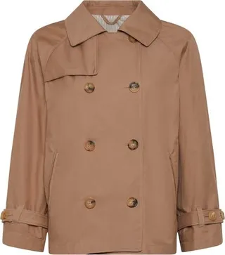 Water-repellent cotton twill trench coat - THE CUBE