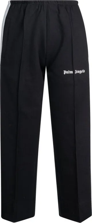 Palm Angels Elasticated Waistband Cropped Track Pants