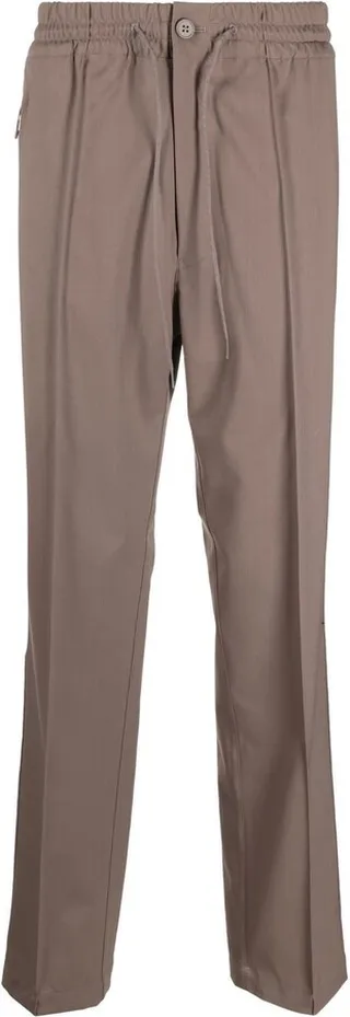 Drawstring Straight-Leg Trousers