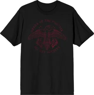 Harry Potter Order of the Phoenix Symbol Men’s Black T-shirt-XL