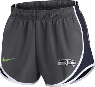 Nike Women's Dri-FIT Logo Tempo (NFL Seattle Seahawks) Shorts in Grey