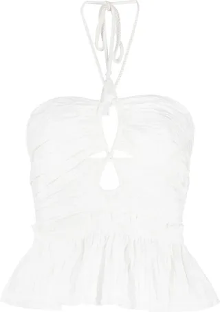 Adaleigh ruched halterneck top