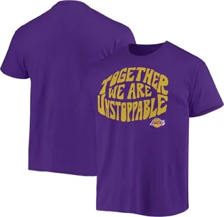 Men's Purple Los Angeles Lakers Positive Message Enzyme Washed T-shirt