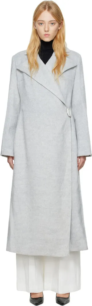 BEVZA Gray Double Long Coat
