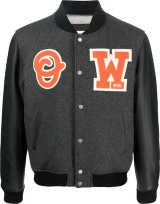 Logo-Patch Bomber Jacket