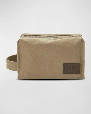 Men's Bert Canvas Double-Zip Toiletry Kit Case