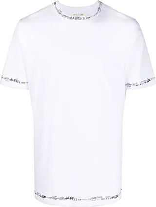lettering-print-border T-shirt