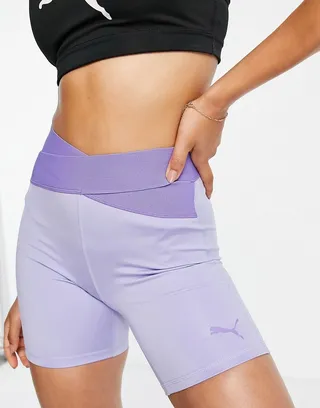 Puma Training Desert banded shorts in lilac