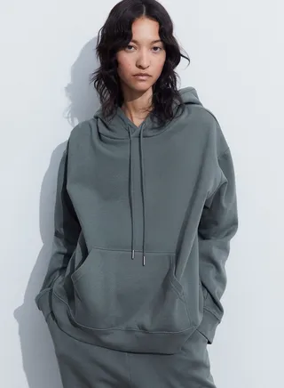 Pocket Detail Drawstring Hoodie