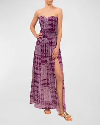 Morgan Strapless Smocked Maxi Dress