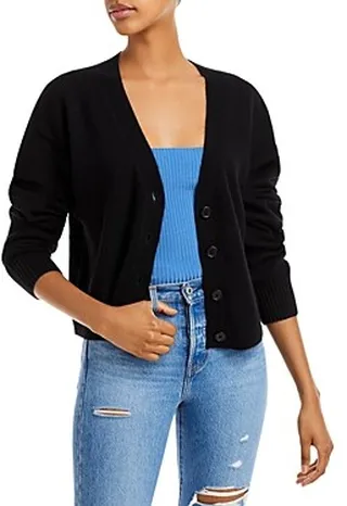 Aqua Cashmere V Neck Cardigan - 100% Exclusive