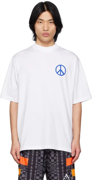 Marcelo Burlon County of Milan White County Peace Over T-Shirt