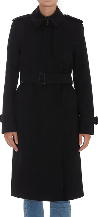Burberry Buttoned Belted Trench Coat