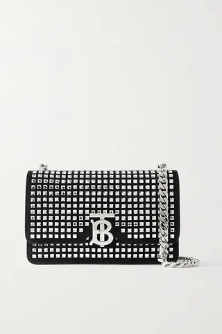 Burberry - Mini Embellished Leather Shoulder Bag - Black