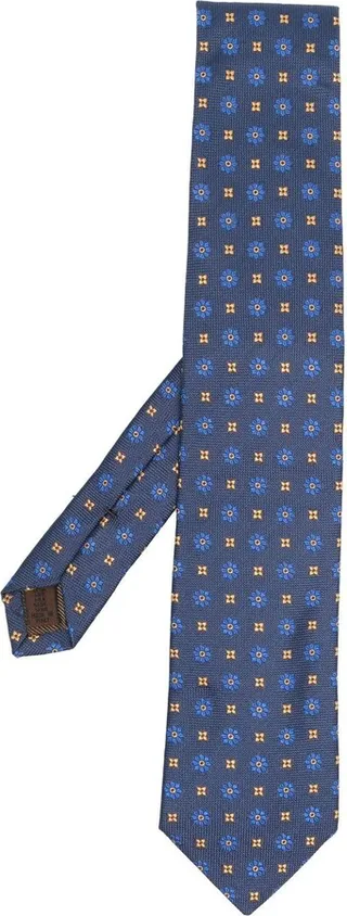 Silk Floral-Embroidered Tie