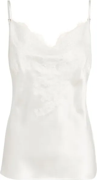 Marjolaine Silk Lace-Trim Baccarat Camisole