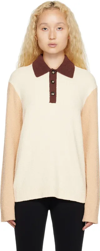 Nanushka Beige & Brown Saber Polo