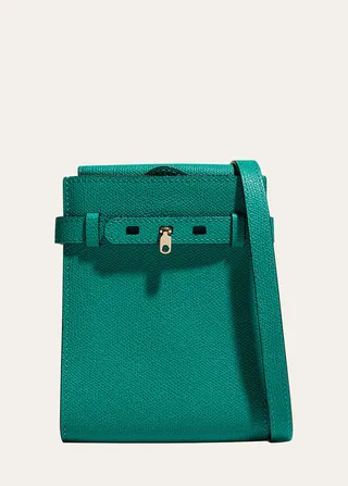Bicolor Slim Leather Crossbody Bag