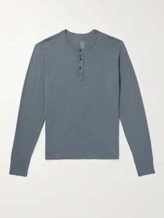 Cotton-Jersey Henley T-Shirt