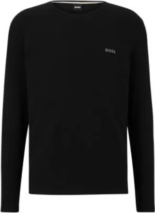 Cotton-blend pajama T-shirt with embroidered logo