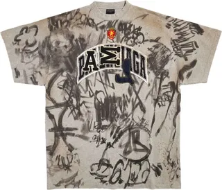 Skater graffiti-print T-shirt