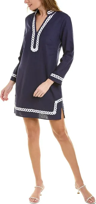 Sail To Sable Classic Linen-Blend Tunic
